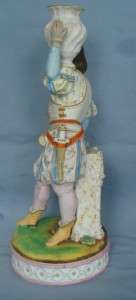 PAIR OF CONTINENTAL PAINTED PARIAN FIGURES C1880  