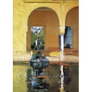   Bastida   24 x 34 inches   The Fountain in the Alc