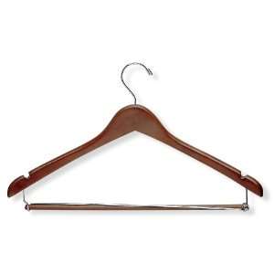   Suit Hangers with Locking Bar, 6 Pack, Cherry