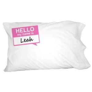 Leah Hello My Name Is Novelty Bedding Pillowcase Pillow Case  