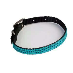  Swarovski Crystal Dog Collar Blue Zircon 10