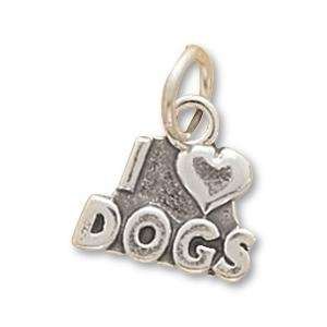  I Love Dogs Charm Sterling Silver Jewelry