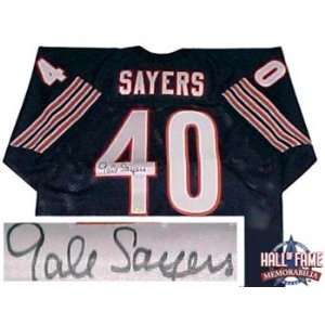  Gale Sayers Autographed/Hand Signed Custom Navy Jersey 