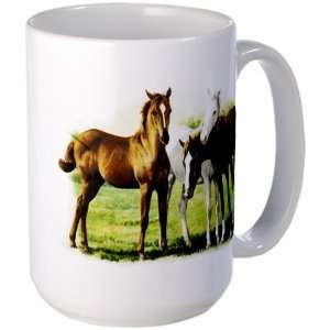  Large Mug Coffee Drink Cup Trio of Horses 