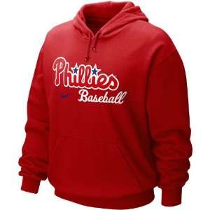   Phillies Red Gamer Hoody Sweatshirt (Small)