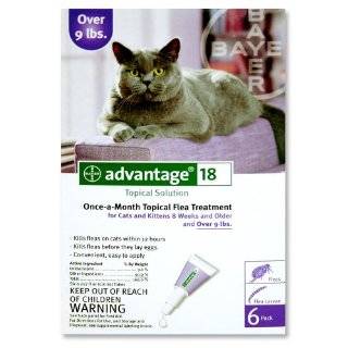 Advantage Topical Solution Flea Treatment for Cats Over 9 Pounds, 6 