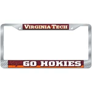 Virginia Tech Hokies NCAA Chrome License Plate Frame 
