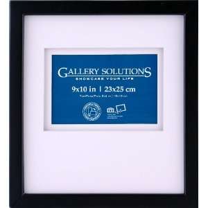 Gallery Solutions Black Airfloat Gallery Frame with Mat, 9 