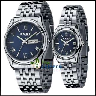 2PCS Pair Couple Leather Fashion Quartz Wrist Watch 4 Colors 8826 
