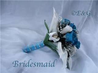 GORGEOUS CALLA WHITE & MALIBU Wedding Bouquets Bouquet Silk Bridal 