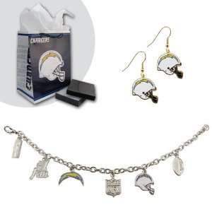   Specialties San Diego Chargers Charm Bracelet and Earring Set Sports