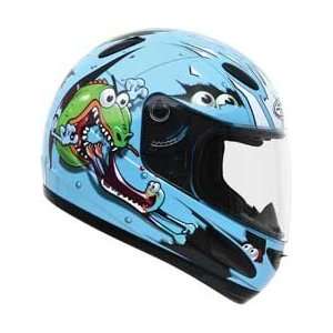 GMAX GM39Y Youth Full Face Street Helmet Lizard Blue Large   72 5022YL