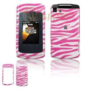  Pink and White Zebra Animal Skin Design Snap On Cover Hard 