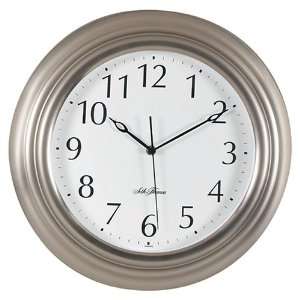  Bulova Brushed Silver Wall Clock