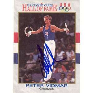  Peter Vidmar Autographed U.S. Olympic Card Hall of Fame 
