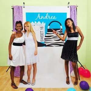  Sweet 16 Shopaholic Photo Booth Backdrop 