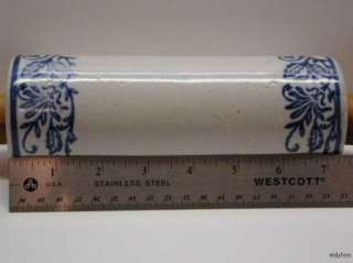 white wild flower stoneware rolling pin excellent description for sale 