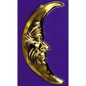  Gold Zodiac Crescent Moon 25In