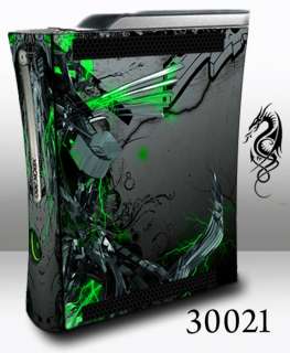 XBOX 360 Skin   30021 green digital virus  