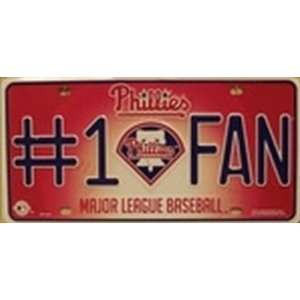 Phillies #1 Fan MLB License Plate Plates Tag Tags auto vehicle car 
