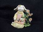   interiors homco bunny rabbit picking flowers rabbit figurine returns
