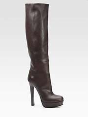    Alexa Leather Knee High Platform Boots customer 