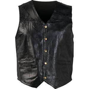 Wholesale Lot of 10 Plain Lined Leather Vests GFV  