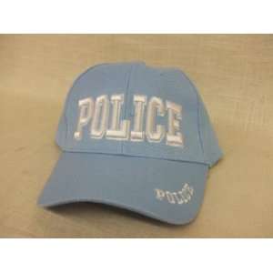  POLICE Hat Light Blue Baseball Cap 