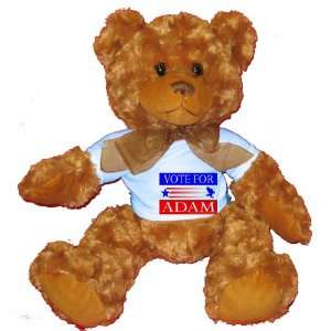  VOTE FOR ADAM Plush Teddy Bear with BLUE T Shirt Toys 