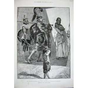  1889 Woodville Fine Art Cleopatra Roman Men Weapons