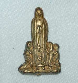 Vintage Our Lady of the Rosary of Fátima Statue Pocket Shrine  