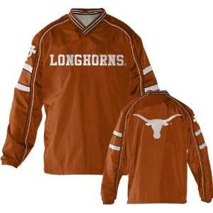  Texas Longhorns Dark Orange V Neck Pullover Jacket Sports 