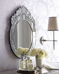 H66XW Oval Venetian Style Mirror