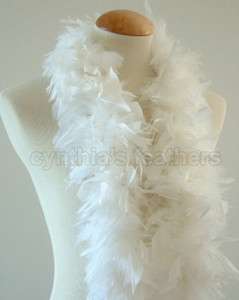 45g 52 snow white chandelle feather boa for diva night tea party 