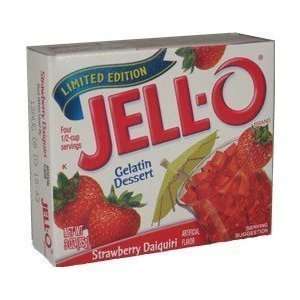 Jell O Gelatin Dessert Strawberry Daiquiri (Pack of 4) 3oz Boxes 