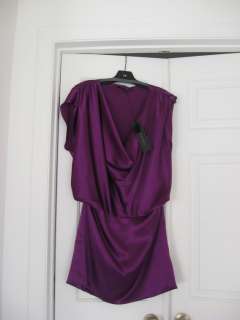 Black Halo Purple Silk Dress   Size 10   $300+  