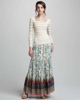 Free People Knit Stripe Top & Sunrise Maxi Skirt