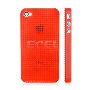  Ecell   RED CRYSTAL DIAMOND BACK CASE COVER FOR iPHONE 4 