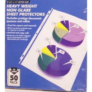  Heavy Weight Non Glare Sheet Protectors 50 Pack