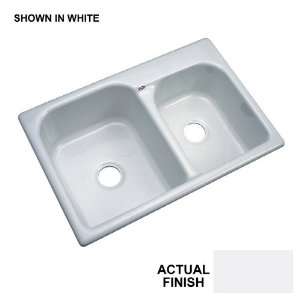  Dekor Double Basin Acrylic Topmount Kitchen Sink 55203 