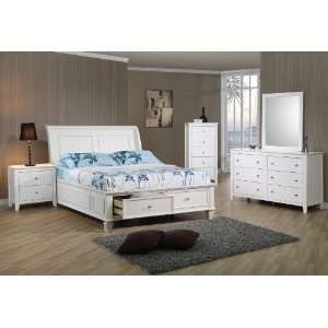 The Simple Stores Manhattan Sleigh Bed with Footboard Storage Bedroom 