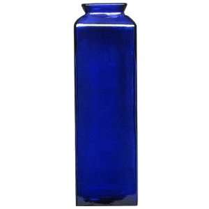  Spanish Large Recycled Cobalt Blue Glass Vase 17.5H