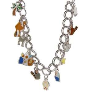  Bracelet with Nativity Charms/Mixed Metal Jewelry
