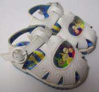 TELETUBBIES White Infant Baby SANDALS Shoes Size 2  
