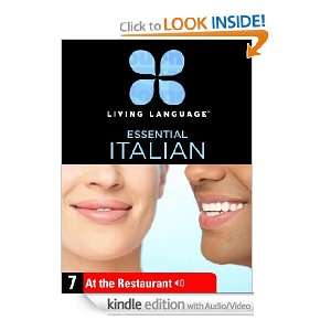 Essential Italian, Lesson 7 At the Restaurant Living Language 