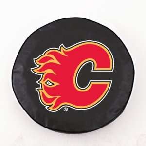  Calgary Flames NHL Black Spare Tire Cover Sports 