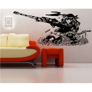   Decal Stickers Anime Girl with Rifle GUN Shots S6902