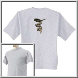 3D Snake Python Reptile 100% Cotton T Shirt S,M,L,XL,2X,3X,4X,5X 14 