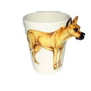 Great Dane Sculpted Handpainted Ceramic Dog Mug 