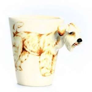   Coated Wheaten Terrier Sculpted Ceramic Dog Coffee Mug